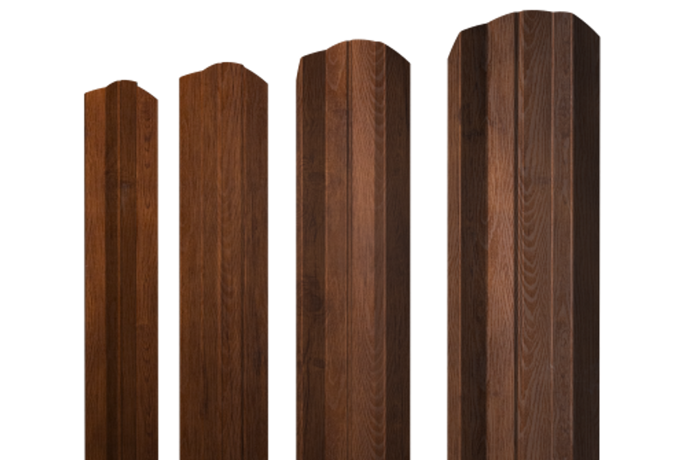 Штакетник М-образный А фигурный 0,4 Print Premium Golden Wood Fresh TwinColor