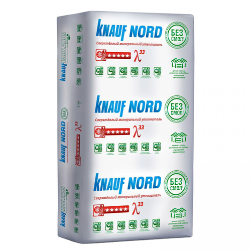 Минеральная вата ТеплоKnauf NORD TS 033 1250х600х50 мм, 12 шт/упак