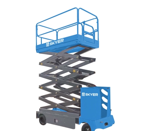 Подъемник самоходный электрический ножничный с кабиной SKYER NPF1403