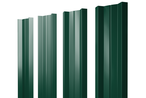 Штакетник М-образный А с прямым резом 0,5 Satin Matt TX RAL 6005 зеленый мох