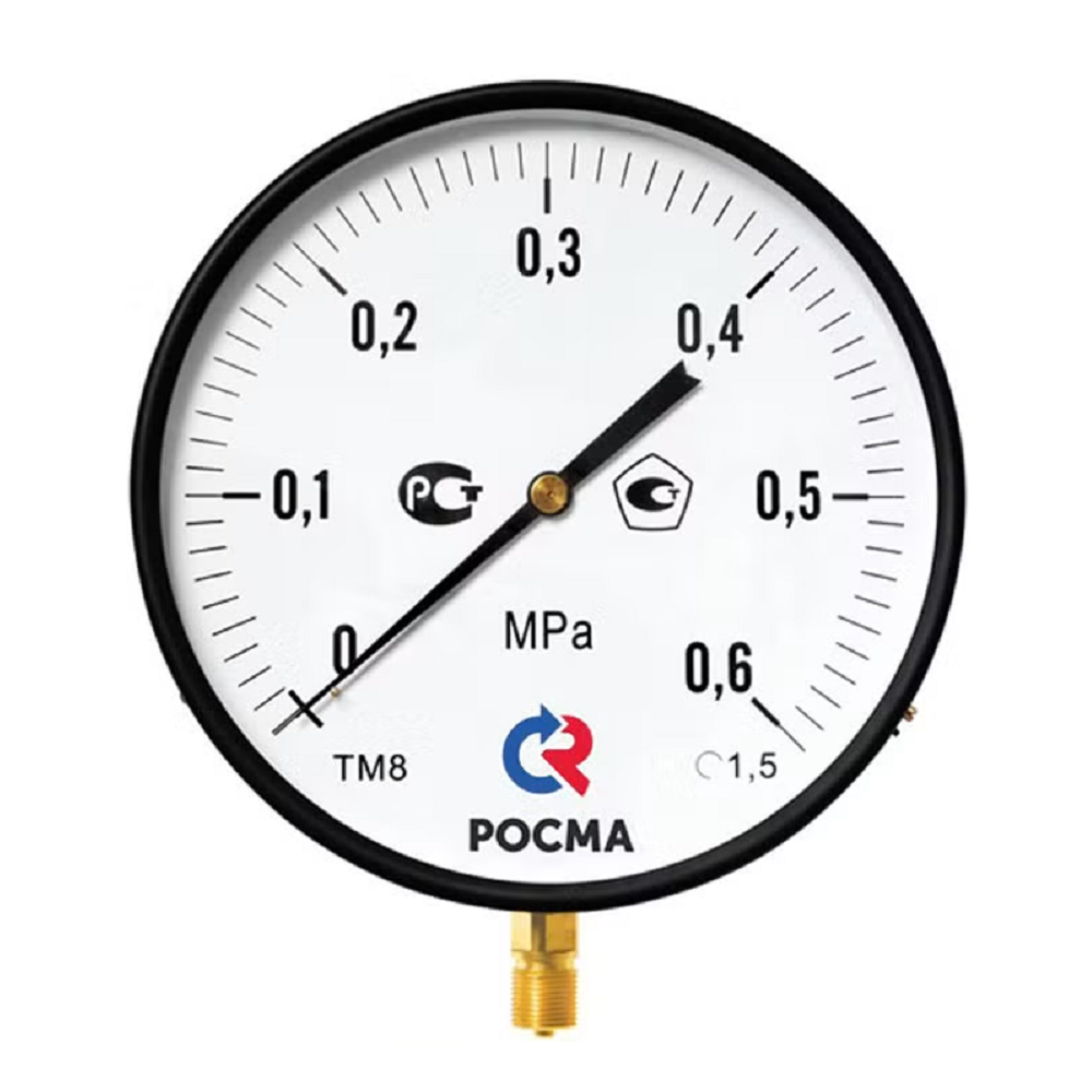 Манометр Росма ТМ-81GР.GG (G-G.4 МПа) М2Gх1.5 1.5 общетехнический 25G мм, радиальное присоединение, G-G.4 МПа, резьба М2Gх1.5, класс точности 1.5