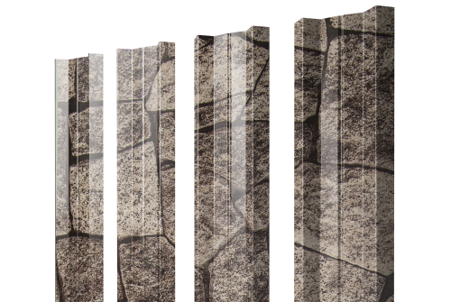 Штакетник М-образный А с прямым резом 0,45 Print Elite King Stone TwinColor