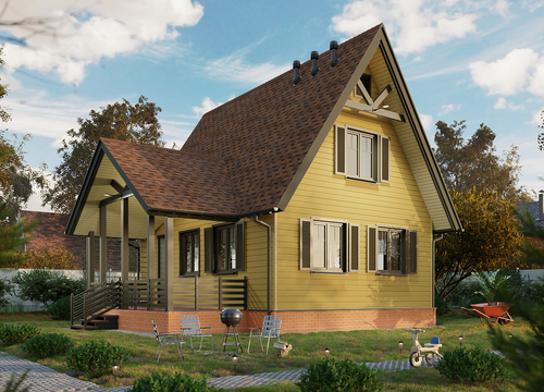 Ламинированная черепица Серия Dragon Standard, светло-коричневый