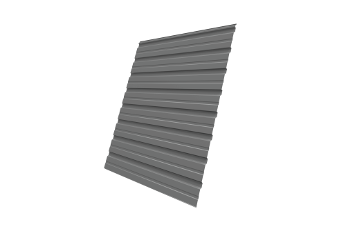 Профнастил C10R 0,5 Satin RAL 9006бело-алюминиевый