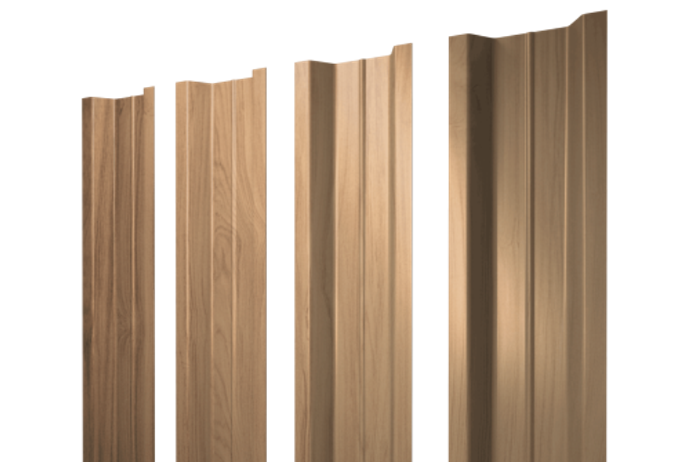 Штакетник П-образный В с прямым резом 0,45 Print Elite Honey Wood TwinColor