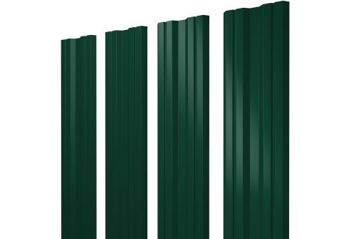 Штакетник Twin с прямым резом 0,45 Drap TX RAL 6005 зеленый мох