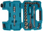 Набор ключей и головок 23 предмета 1/2 Makita B-65589