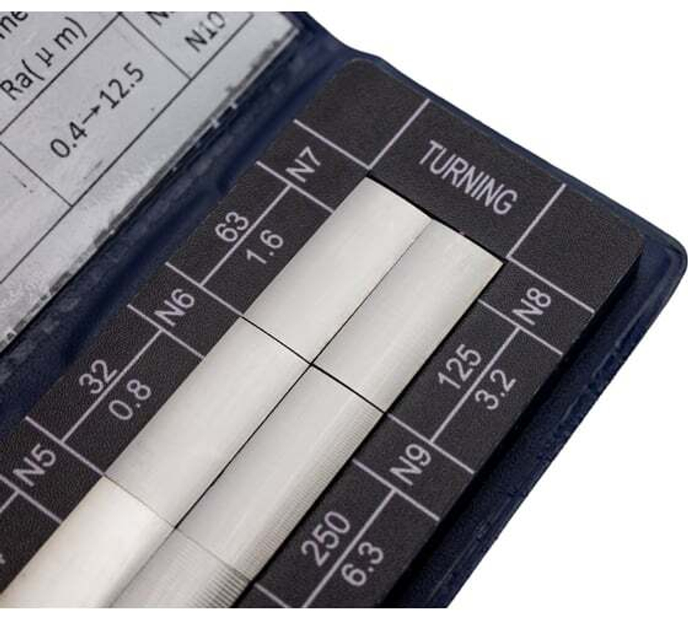 Набор образцов шероховатости поверхности из 6шт, Ra 0.4 - 12.5 GRIFF D125011