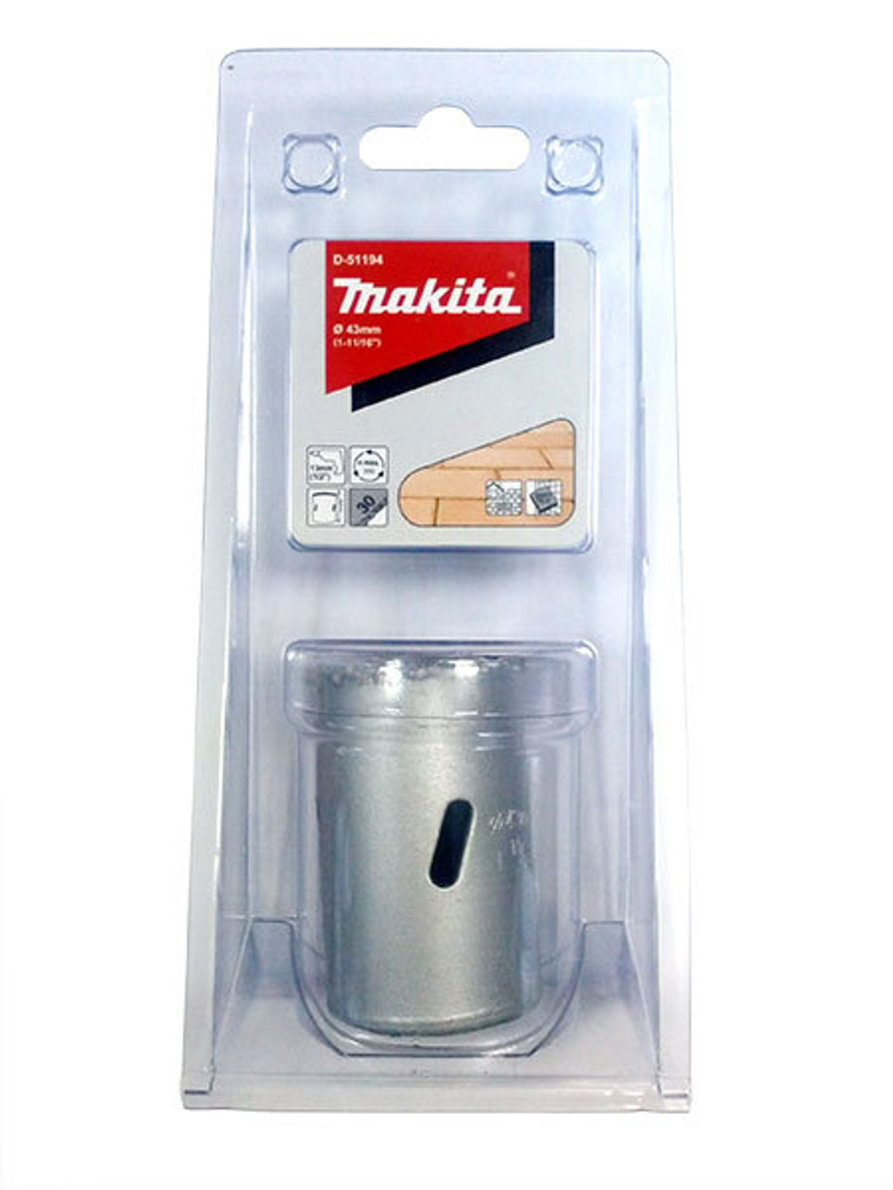 Коронка с вольфрамовым напылением 43 мм Makita D-51194