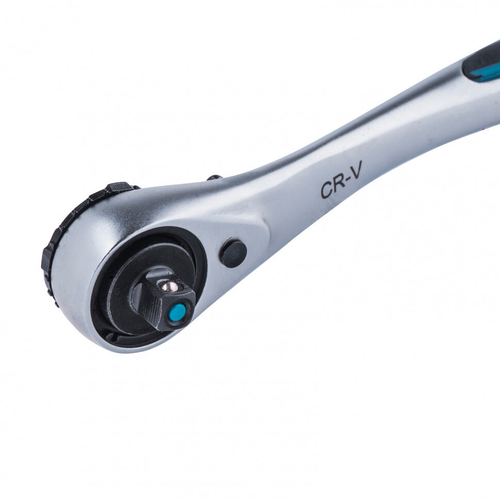 Ключ-трещотка 1/4", CrV, 120 зубьев, с быстрым сбросом, цельнометаллический, хром Gross