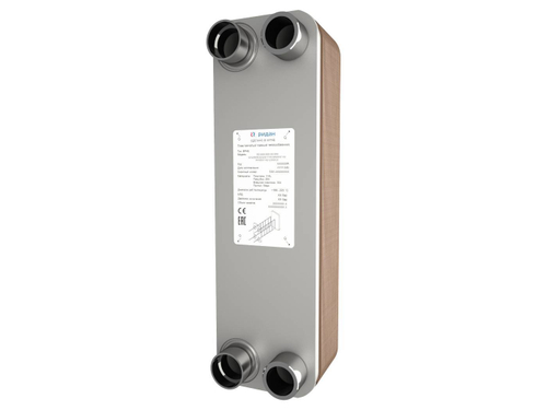 Ридан 111B0218R — Теплообменник пластинчатый паяный BPHE_RD-095B-140-4,5-H, присоединительный штуцер H1/H2 — L2, Q3/Q4 — H2"1/8