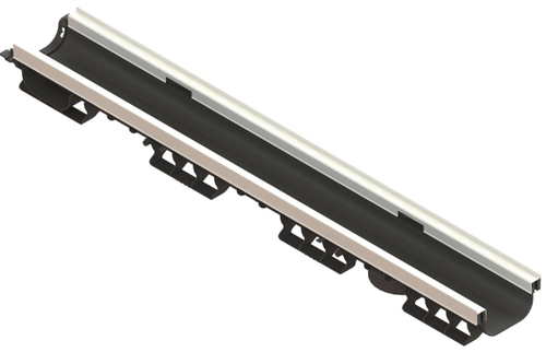 Лоток водоотводный пластиковый PolyMax Basic DN100 h80 стандартный борт