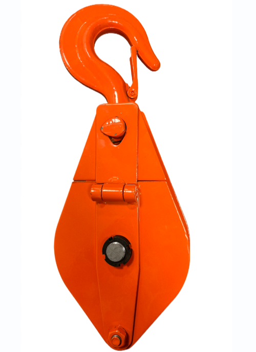 Блок монтажный однорольный с крюком TOR 2 т с откидной щекой
