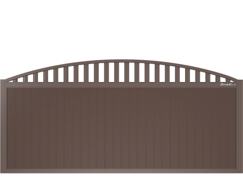 Автоматические откатные ворота Doorhan SLG-A арочные с решеткой, 5900х2100