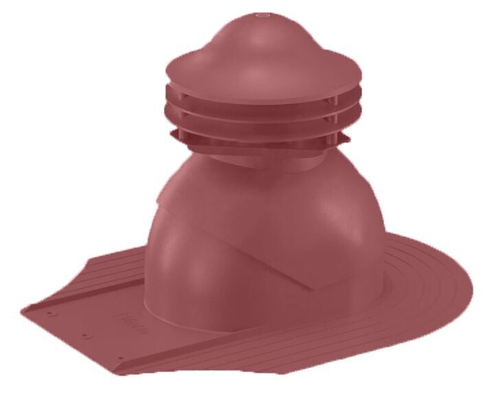 Универсальный выход вентиляции для мягкой кровли при монтаже 469\370\323 красное вино RAL 3005