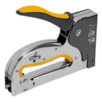 Степлер металл., скобы в комплекте, плавная регулировка удара, 2К рукоятка, тип 53, 4-14 мм Denzel