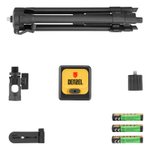 Лазерный уровень DQB-T, 30 м, зеленый луч, батарейки, штатив Denzel