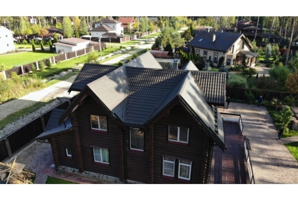 Металлочерепица классик 0,5 Rooftop Бархат RR 32 темно-коричневый