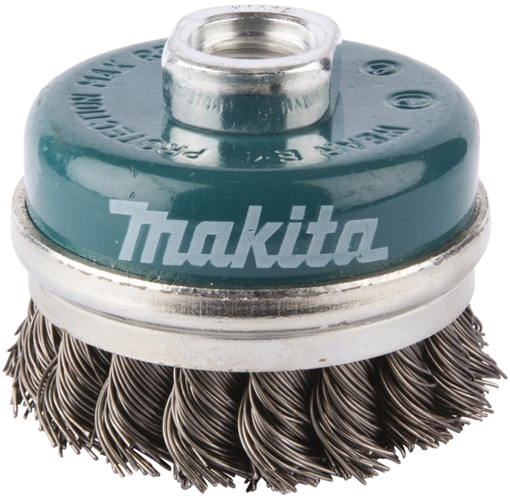 Чашечная щётка 60 мм из стальной проволоки 0,5 мм, M14 для УШМ Makita D-24153