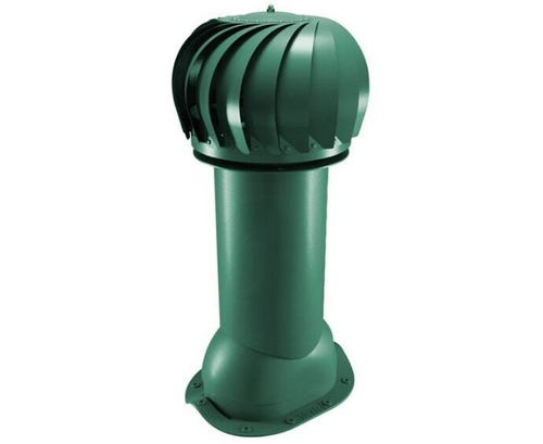 Роторная вентиляция для металлочерепицы d110мм, h-550мм утепленная, зеленый мох RAL 6005