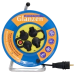 Удлинитель силовой на катушке GLANZEN с выкл. 4 гн. КГ 3х1,5 IP44 арт. EB-20-009