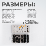 WDK-214042-2 Набор уплотнительных колец резиновых, черных, 125 шт