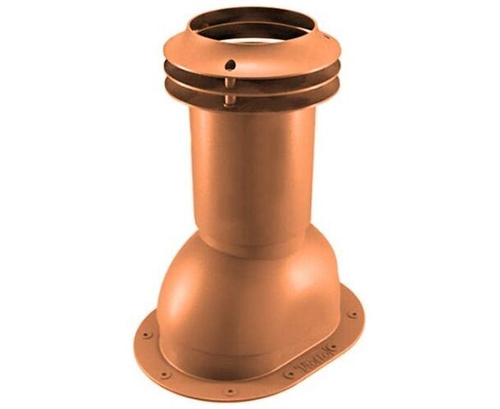 Выход вентиляции канализации для готовой мягкой и фальцевой кровли 335\250\423 кирпичный RAL 8004