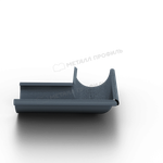 Угол желоба наружный МЕТАЛЛ ПРОФИЛЬ Foramina Freeze D125 Grey