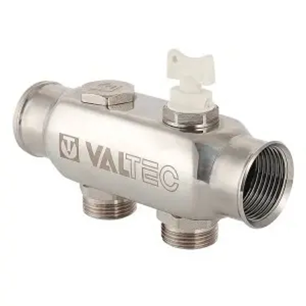 Коллектор распределительный проходной 2 отвода 1"в/в x ¾"ек Valtec VTc.505.SS.060502