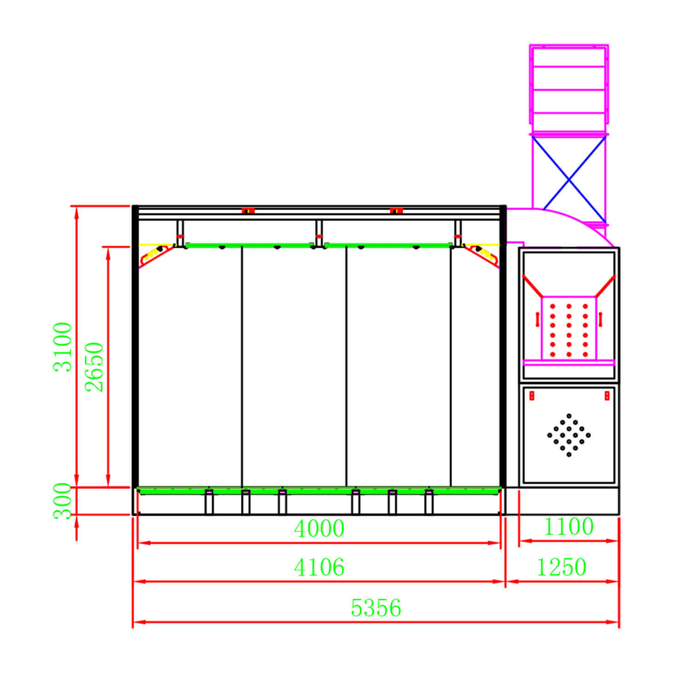 WDK-210ER Окрасочно-сушильная камера на электрических ТЭНах