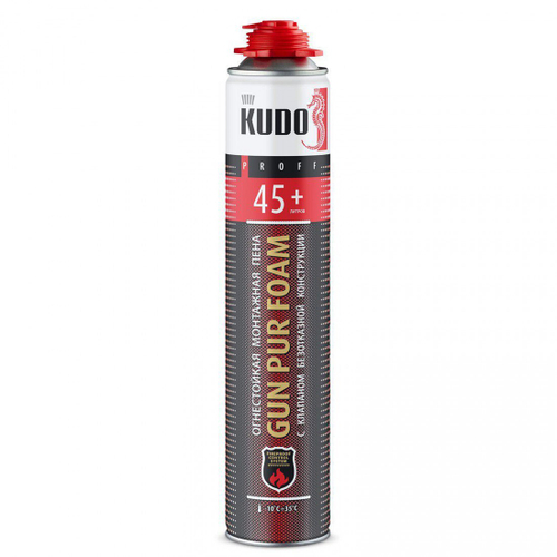 Пена монтажная профессиональная Kudo PROFF 45+ огнестойкая всесезонная 1000 мл, шт