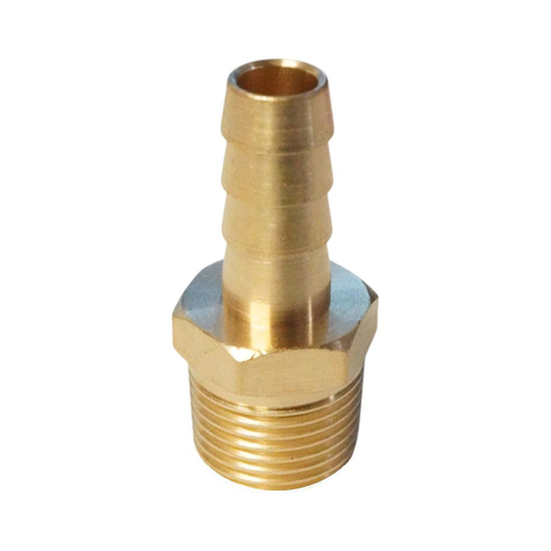 WDK-30MB Штуцер быстроразъемного соединения  "ёлочка" под шланг 10 мм, внешняя резьба 3/8" PT, латун