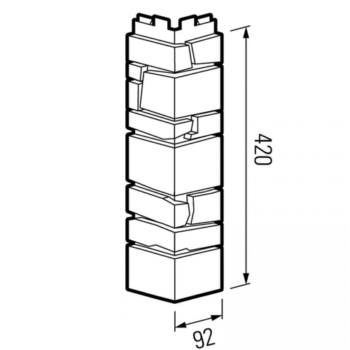Угол наружный ТехноНиколь Оптима Камень слоновая кость, шт