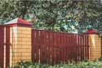 Штакетник М-образный А с прямым резом 0,45 PE-Double RAL 3005 красное вино