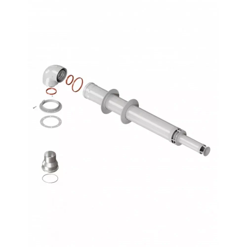 Комплект коаксиального дымохода Federica Bugatti 60/100 750 с наконечникомп "антилёд" и раструбом