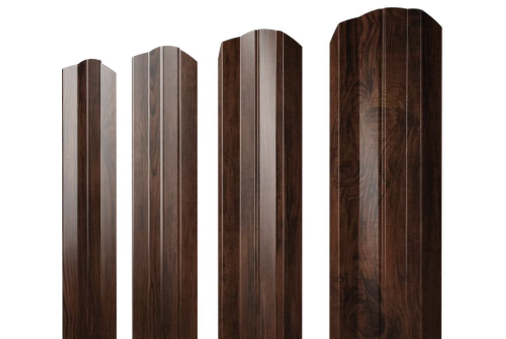 Штакетник М-образный А фигурный 0,45 Print Elite Cherry Wood TwinColor