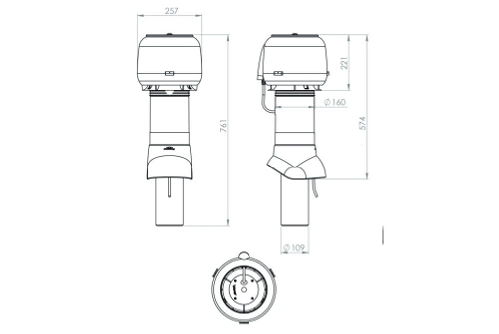 Вентилятор Vilpe Eco110P 110/500 черный