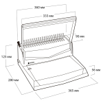 Переплетчик ГЕЛЕОС БП-16 бирюзово-белый от производителя