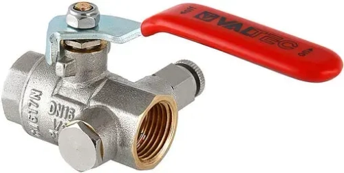 Кран шаровый с дренажем и воздухоотводчиком ½"в x ½"в Valtec Base VT.245.N.04