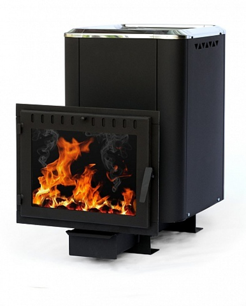 Печь для бани чугунная Сибирь-24 панорамная дверка (конвекционная)