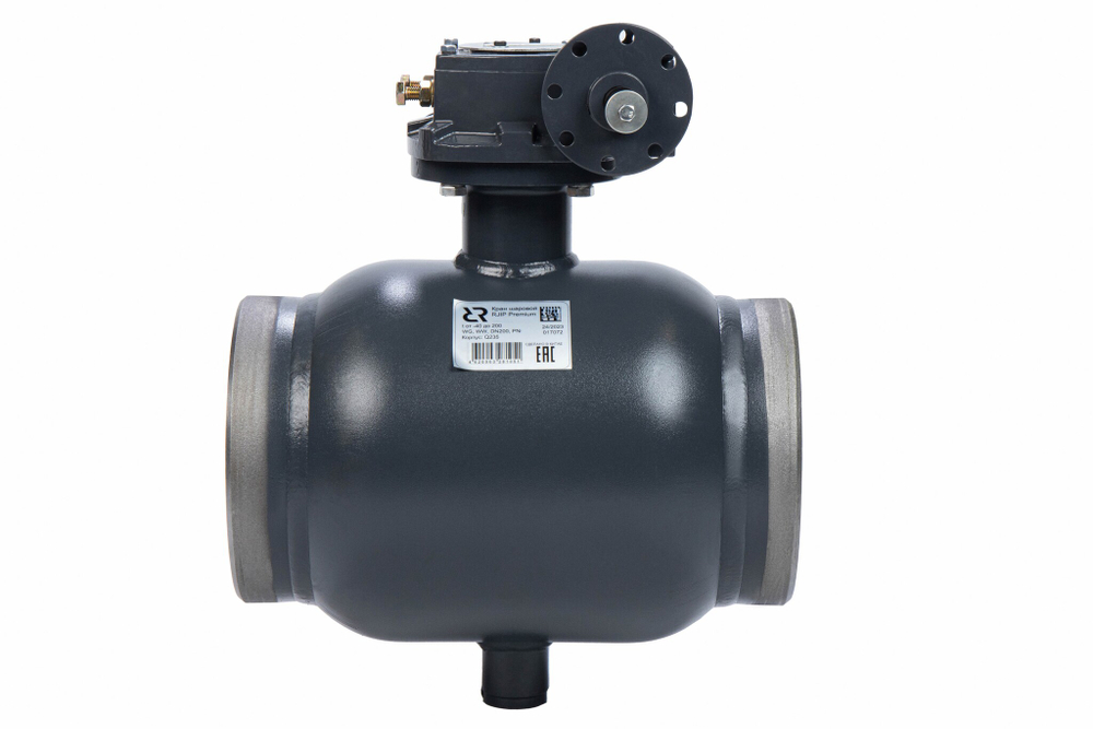 Ридан RJIP Premium 065N0157GR — Кран шаровой WW DN200 PN25 GF (приварной, под привод, стандартный проход)