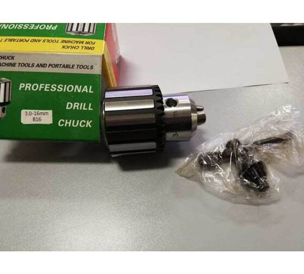 Патрон сверлильный усиленный ПС-16 (3-16 мм; B16; исп. R-01, кл/т 1; биение 0.25 мм) GRIFF b214115