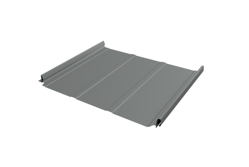 Кликфальц Pro Line Grand Line 0,5 GreenCoat Pural BT, matt с пленкой на замках RR 22 серый (RAL 7000 серая белка)