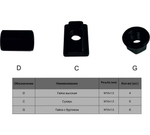 Набор станочного крепежа и прижимов из 58 предметов Т-паз 12 мм, М10, металл. футляр GRIFF b275515