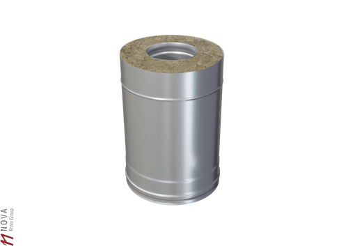 Дымоход Феррум утепленный нержавеющий (430/0,8мм)/оцинкованный ф120/200 L=0,25 м по воде