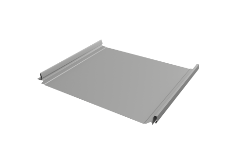 Кликфальц Pro Grand Line 0,45 PE с пленкой на замках RAL 9006бело-алюминиевый