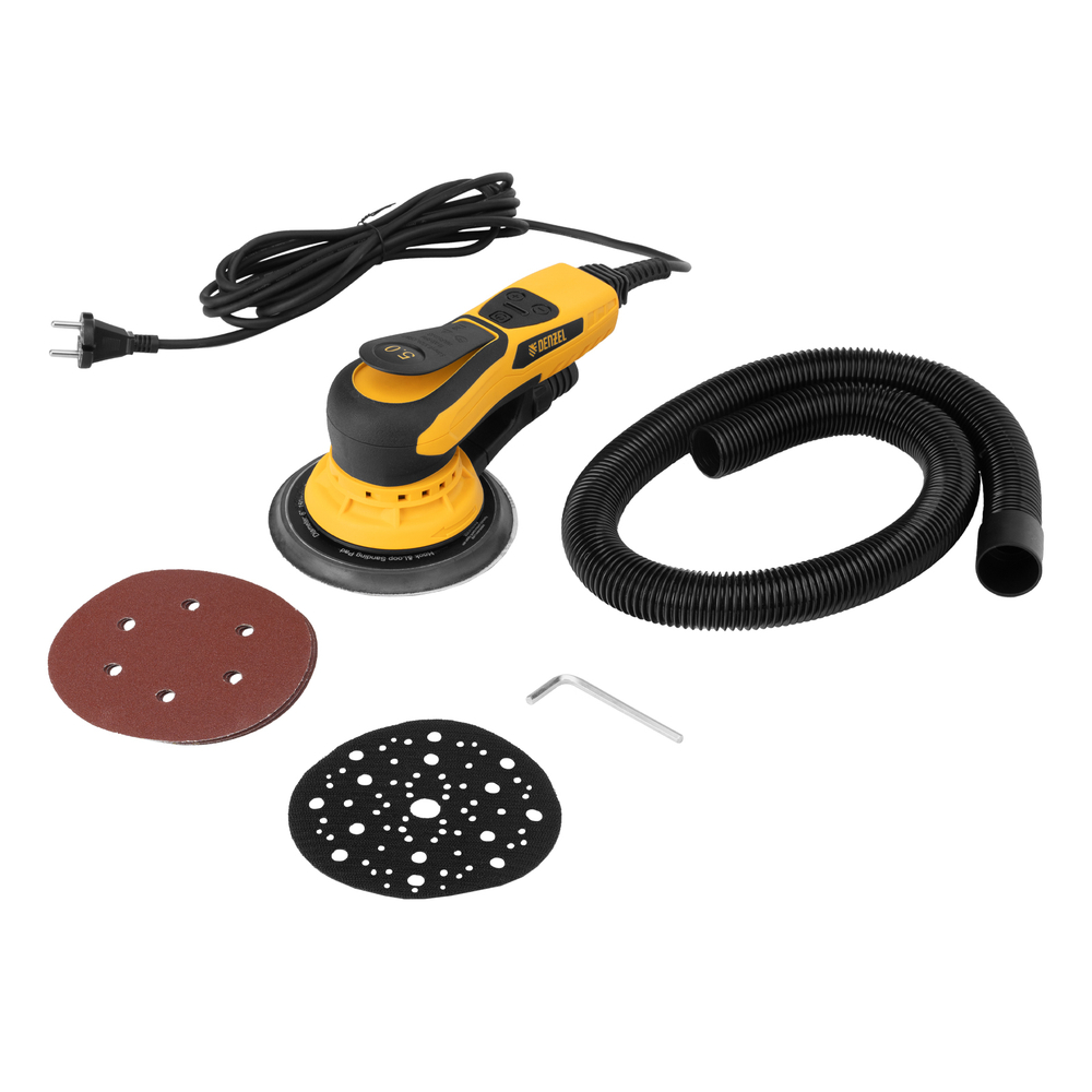 Машина шлифовальная орбитальная бесщет OS-150-BL, 350 Вт, 4000-10000 об/мин Denzel