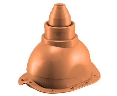 Антенный выход для металлочерепицы 335\250\292 кирпичный RAL 8004