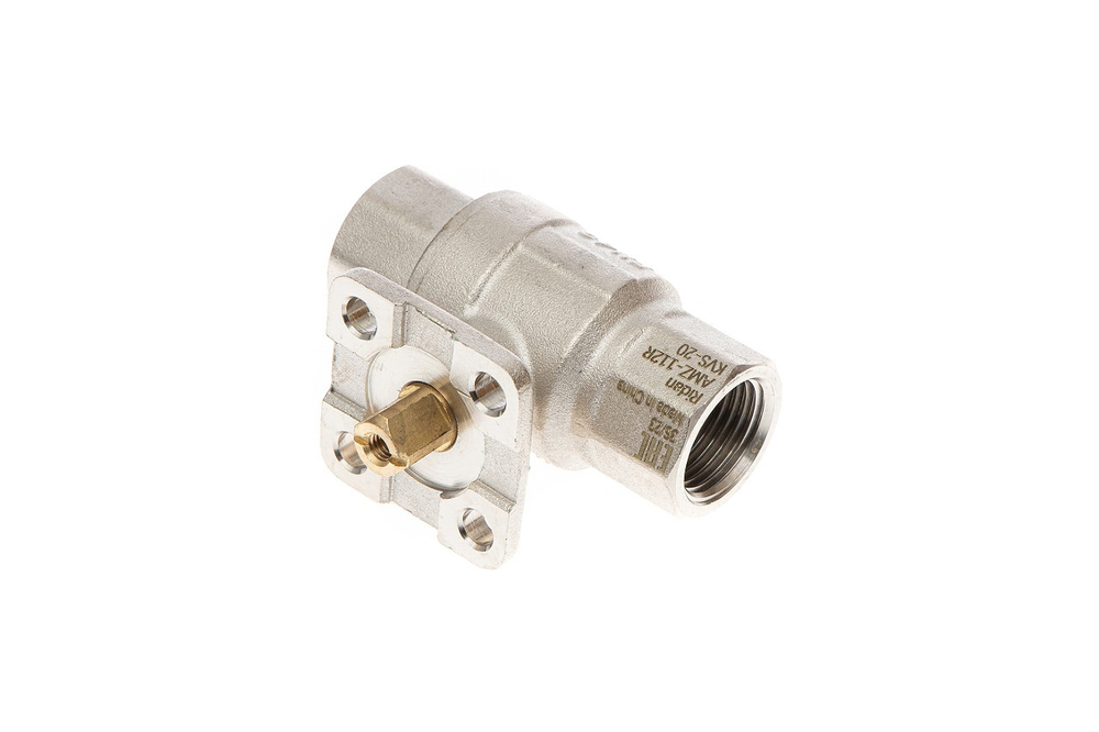 Ридан 082G5406R — Кран шаровой AMZ-112R PN40, DN15, Kvs 20, Tmax110 °C, Rp1/2, корпус CW617N, двухходовой