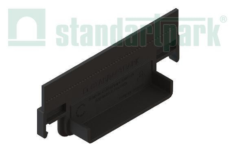 Заглушка торцевая пластиковая для лотков водоотводных пластиковых 8050-М/80571-М